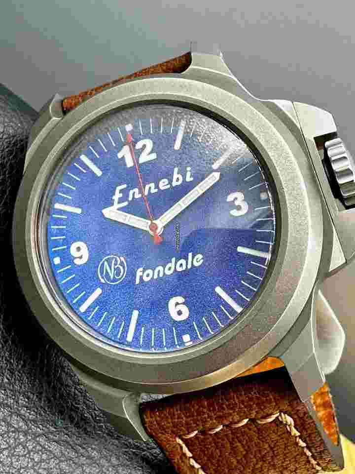 Ennebi
FONDALE 9660-100 RARE Triple LOGO LE Blue Dial Automatic Titanium 1000m