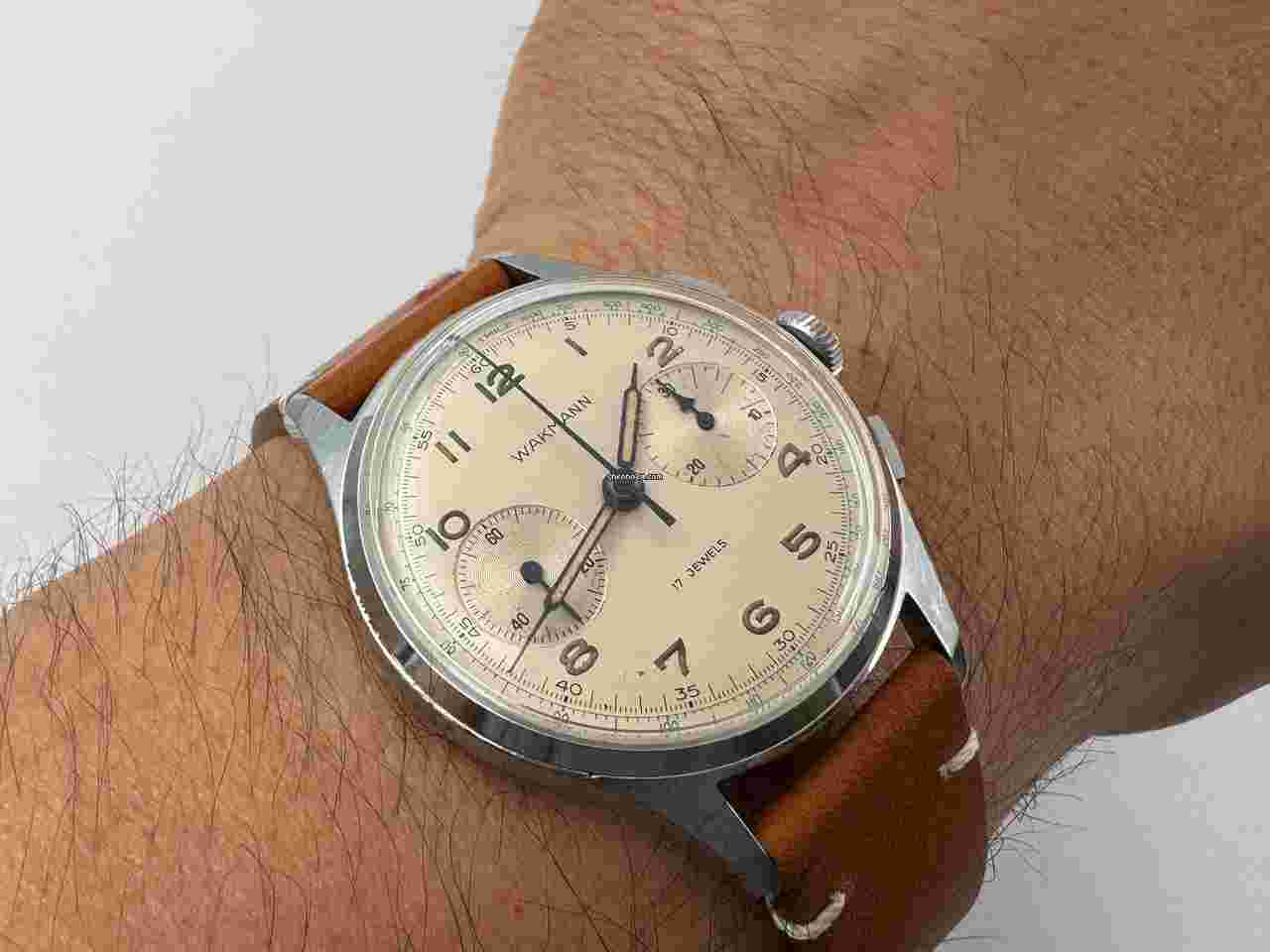 Wakmann
Chronograph Manual Winding Cal Venus 188 Silver Dial - 36.5 mm