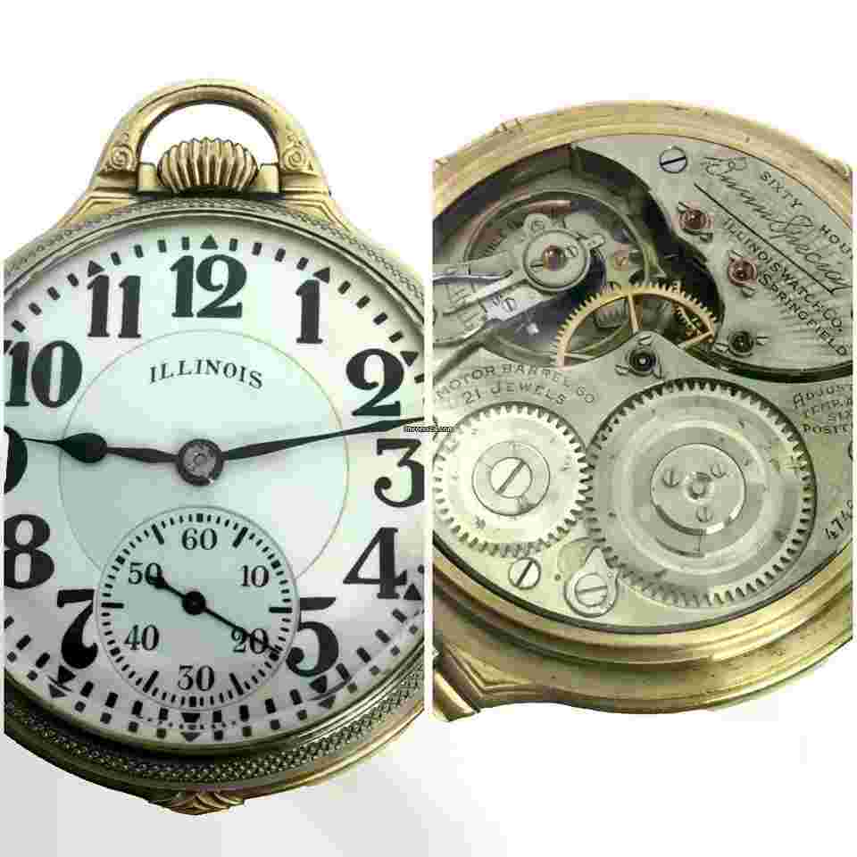 Illinois
Bunn Special 16s 21J Railroad Grade 14K White & Yellow Gold Case