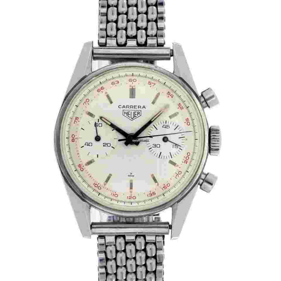 Heuer
Vintage 60s Heuer Carrera 45 Ref. 3647T " Red Tacky " Near Mint condition Rare Valjoux 92