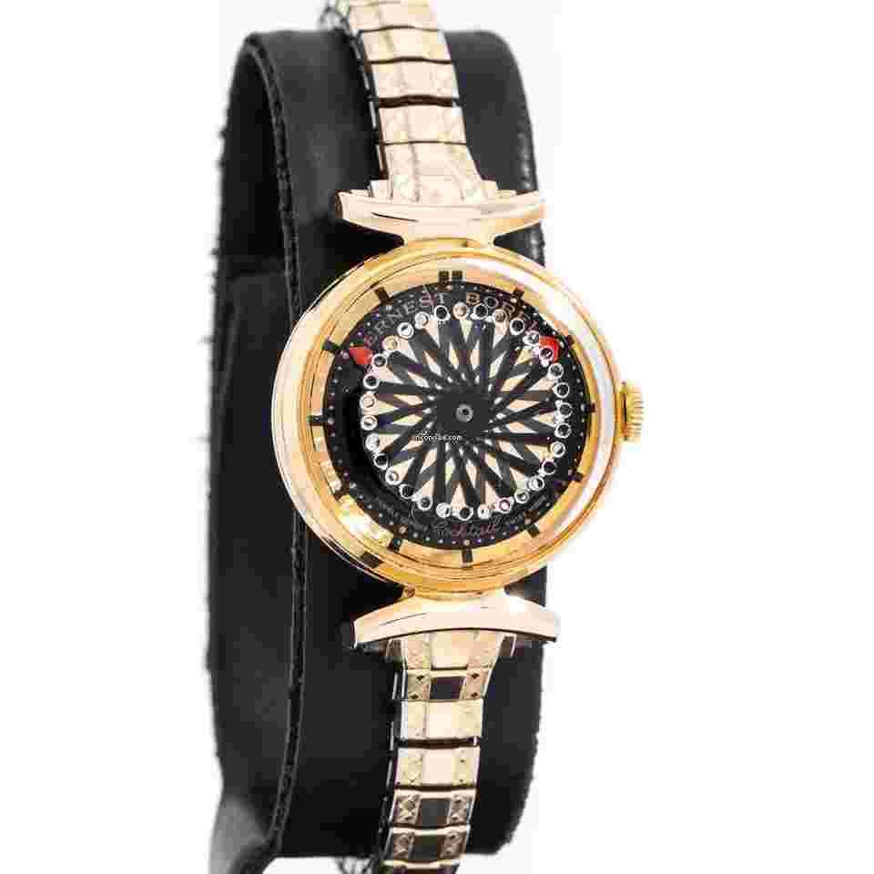 Ernest Borel
1990's Vintage Ladies Ernest Borel Cocktail Watch in 18k Yellow Gold over Stainless Steel ( 15191)