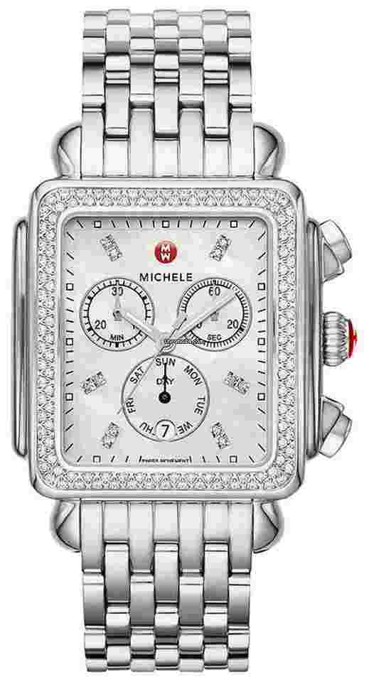 Michele Deco
XL Chronograph Day/Date Diamond Rectangle Womens Watch MWW06Z000035