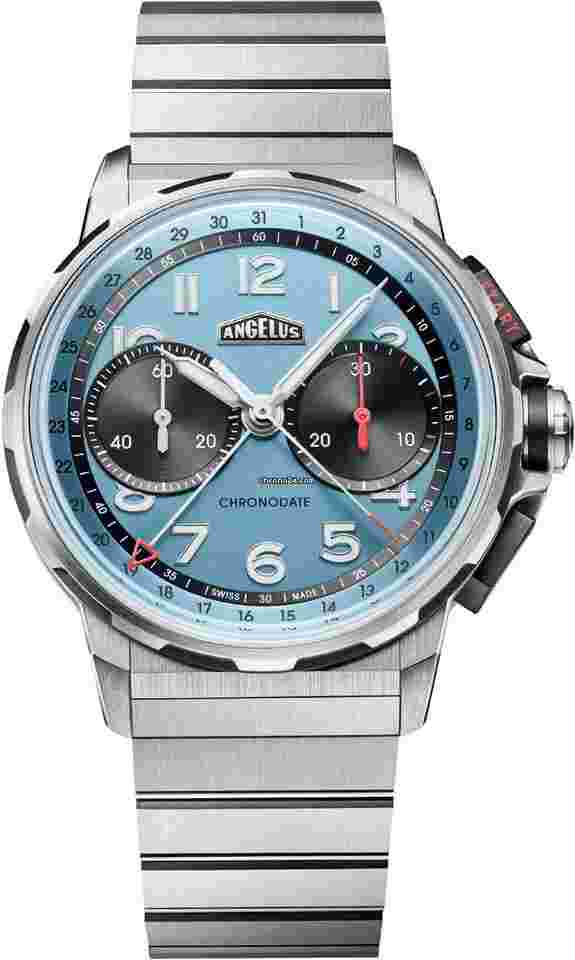Angelus
0CDZF.U03A.M009 Chronodate Titanium Ice Blue