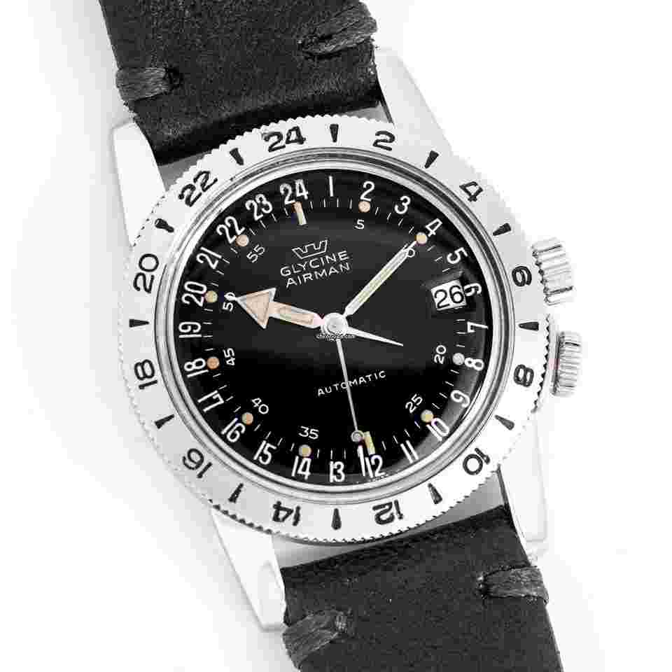 Glycine Airman
1968 Vintage Glycine Airman Automatic w Original BOX Stainless Steel Watch ( 15215)
