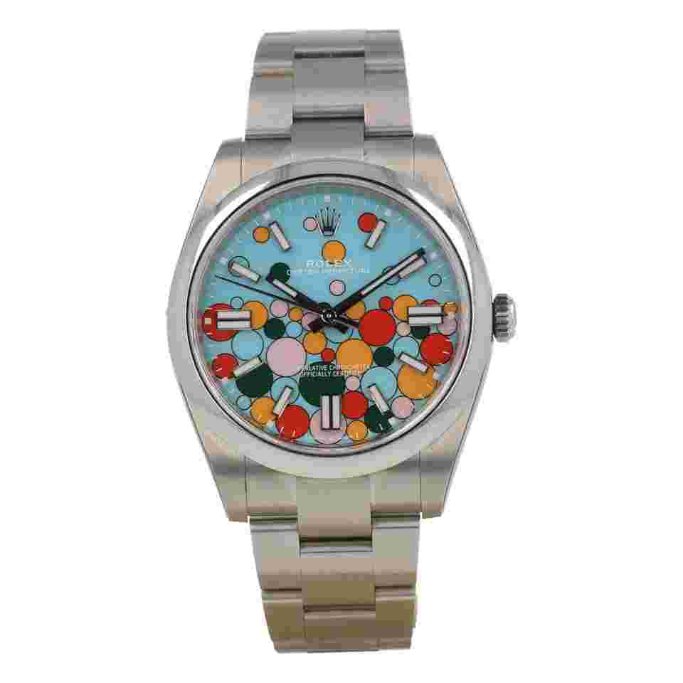 Rolex Oyster Perpetual 41
124300 Celebration dial New 2023 Stickers + White Tag