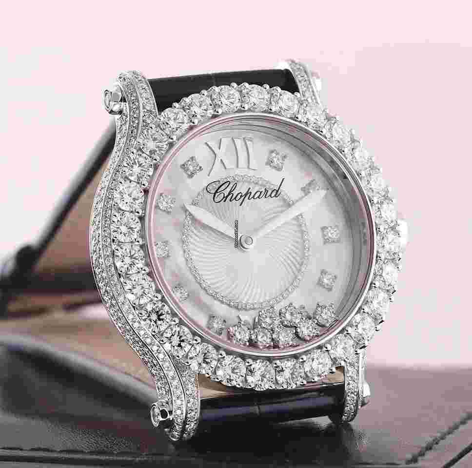 Chopard Happy Sport
Joaillerie White Gold Diamond Blue Alligator Ladies Watch 274809-1001