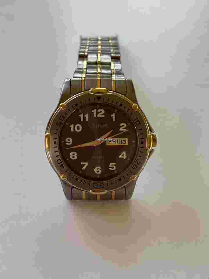 Lorus
100Feet Diver Made by Seiko Calendar Day/Date Two Tone Gold Stainless Steel Vintage Japan