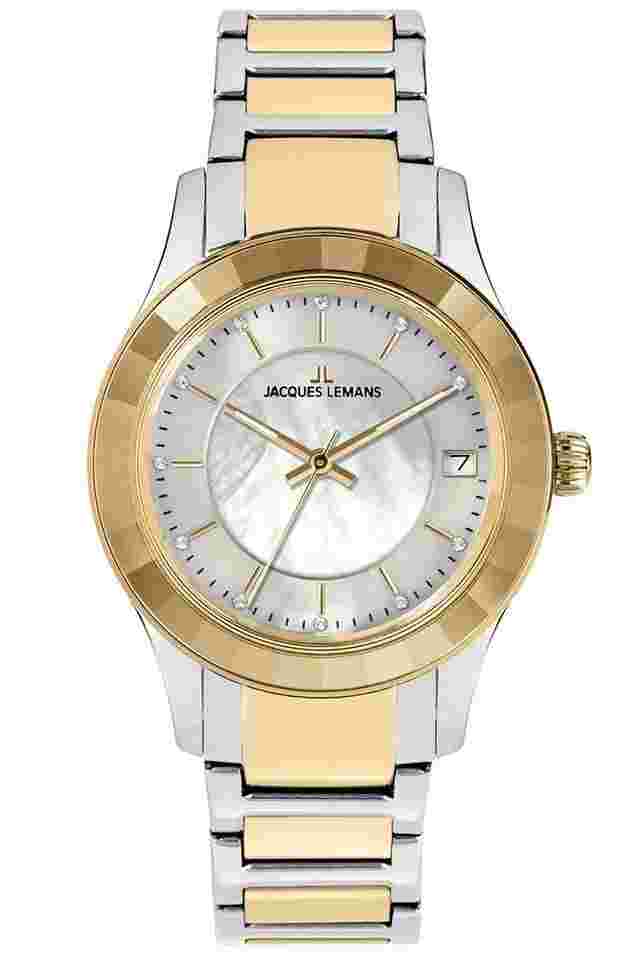 Jacques Lemans 1-2194F Damen-Armbanduhr Venice Zweifarbig