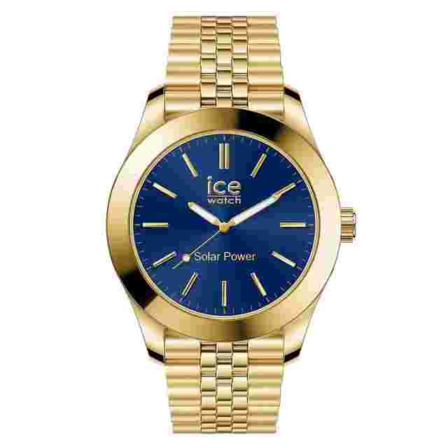 Ice Watch 023798 Herrenuhr ICE Steel Solar M Gold Blau