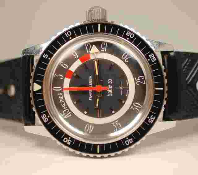 Favre-Leuba Bathy 50 exceptional condition - from 60s - original strap and buckle - serviced ultra rare - like NOS