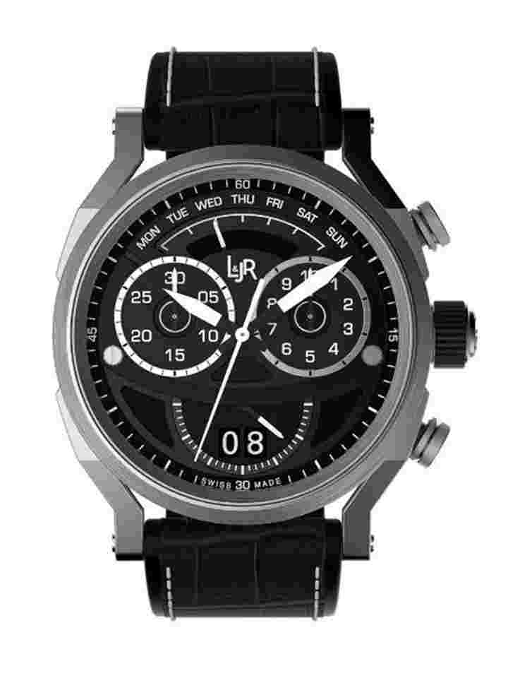 L&JR Chronograph Day and Date Steel Black L&JR Chronograph Day and Date