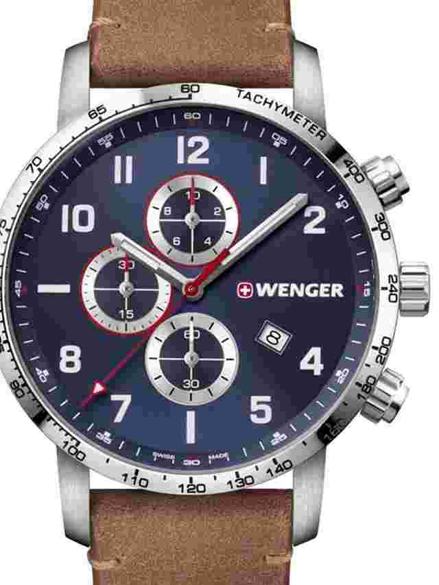 Wenger 01.1543.108 Attitude Chonograph Herrenuhr 44mm 10ATM