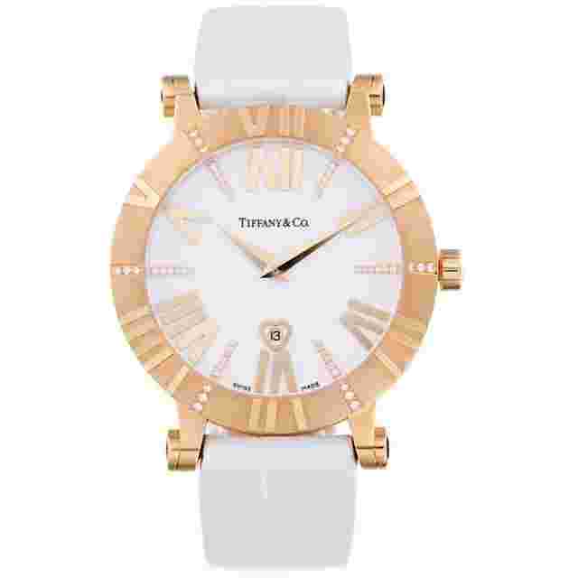 Tiffany & Co. Atlas Lady 36mm 18K Rose Gold Diamond Watch Z1301.11.31E20C71E