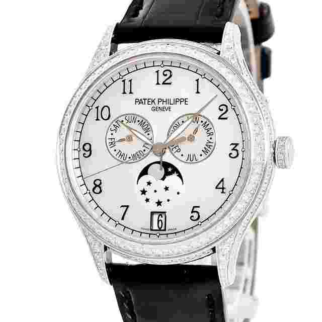 Patek Philippe Annual Calendar Watches 4948G-010 Annual calendar moon phase Solid K18WG Original factory diamond