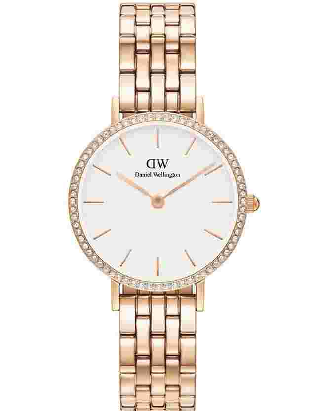 Daniel Wellington DW00100666 Damenuhr Petite Lumine Bezel 5-Link Melrose 28mm 3ATM