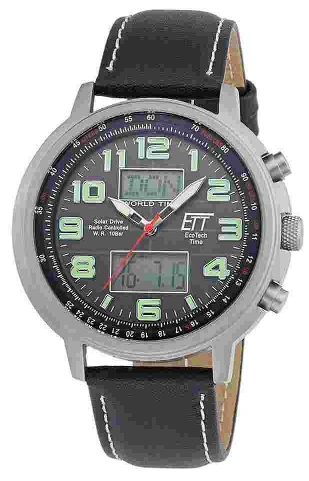 ETT Eco Tech Time EGS-11301-22L Solar Drive Funk Herrenuhr Hunter II