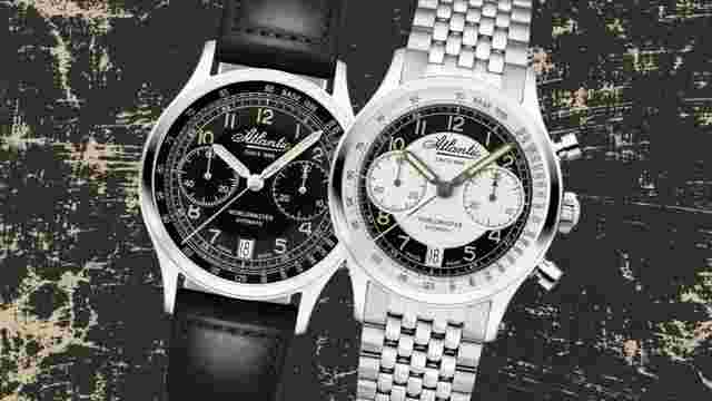 Atlantic Worldmaster Bicompax Dual Color auf Metallarmband optional in blau oder schwarz