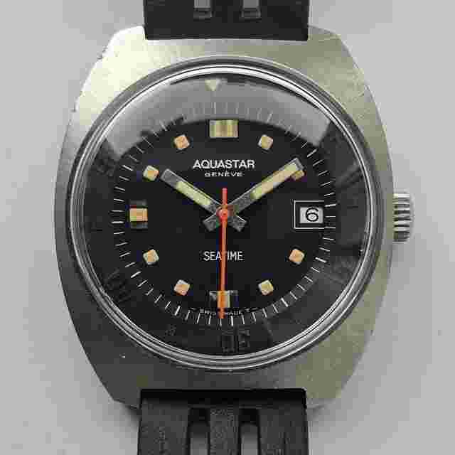 Aquastar Vintage Aquastar Seatime Automatic Men's Wristwatch Ref 1000 Serviced