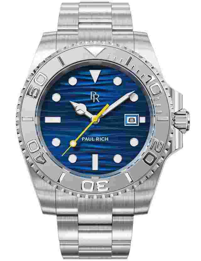 Paul Rich PR-46708 Herrenuhr Crystal Bay Azure Sea Silver Blue 40mm 5ATM