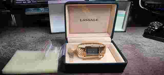 LASSALE SLIM TANK VINTAGE 1997 WITH BOTH BOXES PAPERS AND WARR. CARD