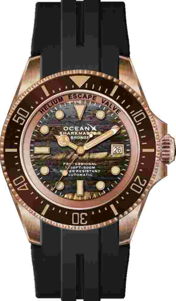 OceanX Sharkmaster Bronze SMB544 Tiger Iron Limited Edition
