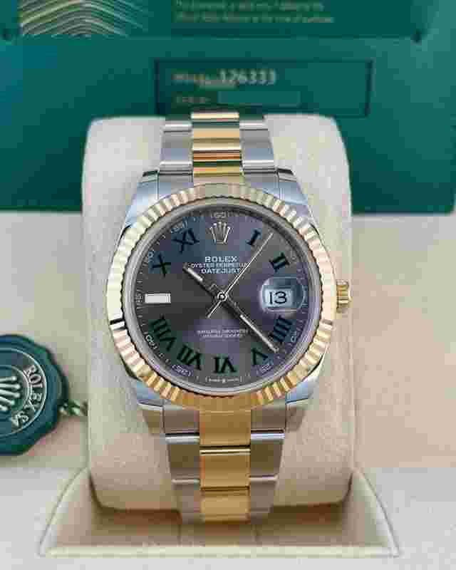 Rolex In Stock 2024 126333 Wimbledon Dial on Oyster Bracelet Datejust 41