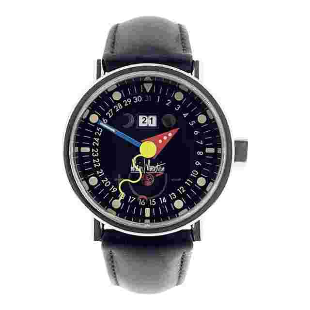 Alain Silberstein Stainless Steel Black Dial 37.5mm Automatic Men’s Watch HEBDO
