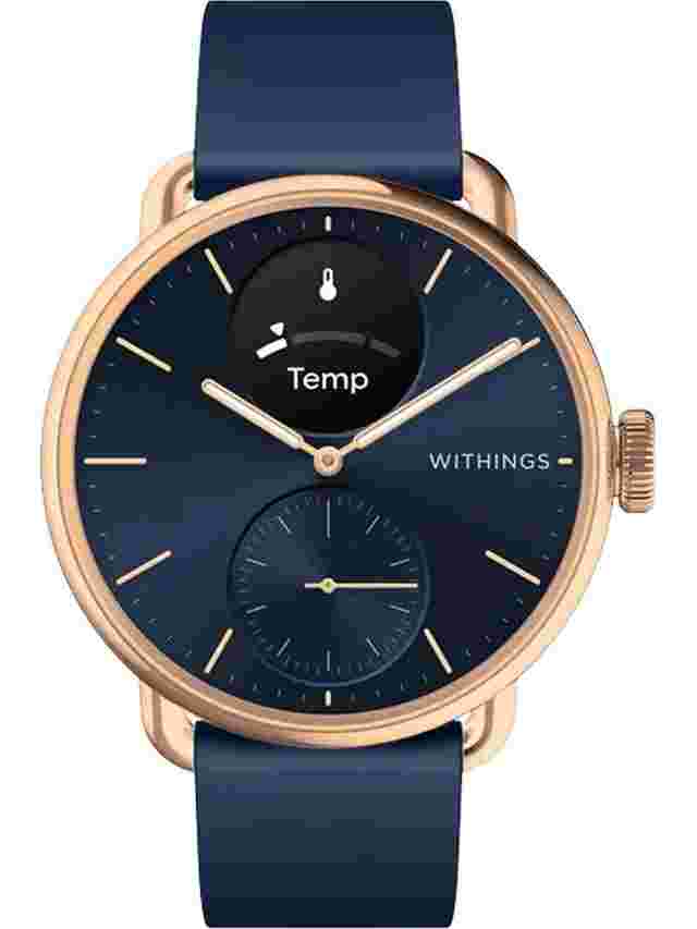 Withings HWA10-model 6-All-In ScanWatch 2 rosé gold blue 38 mm 5ATM