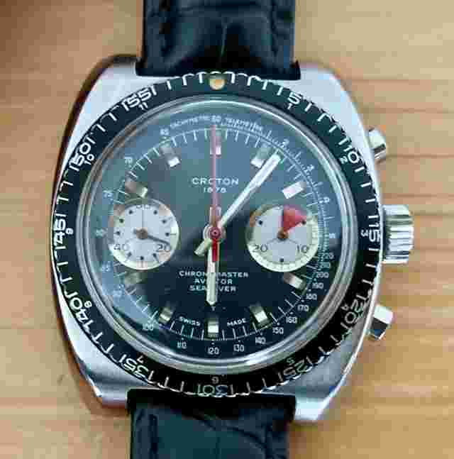 Croton Chronomaster Aviator Sea Diver - Reverse Panda - Singer Regatta Dial