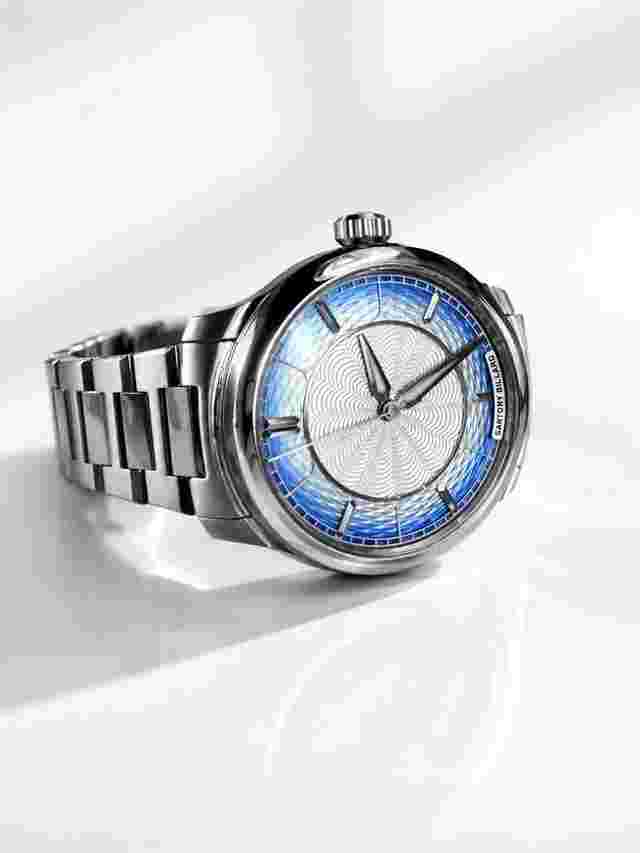 Sartory Billard SB04-E EXQUISITE BLUE GUILLOCHÉ FULL SET - WITH STRAP AND EXTRA BRACELET LIKE NEW