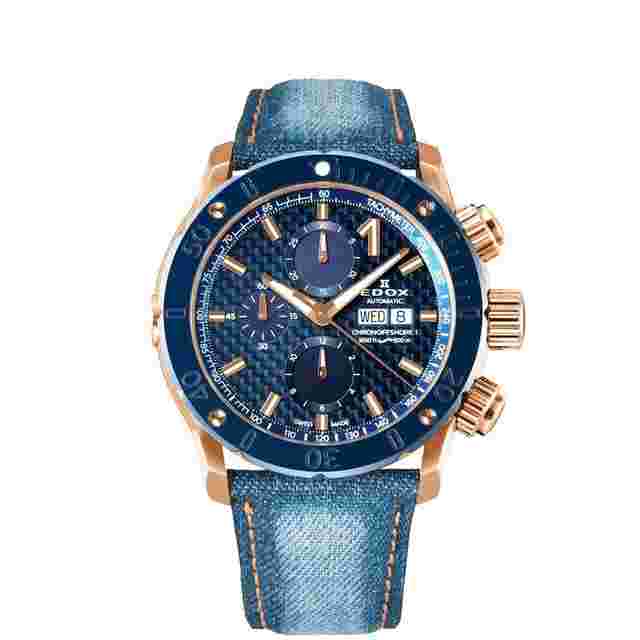Edox CHRONOGRAPH AUTOMATIC 01122-37RBU3-BUIR3-D 01122-37RBU3-BUIR3-D Japan Official New Full Set
