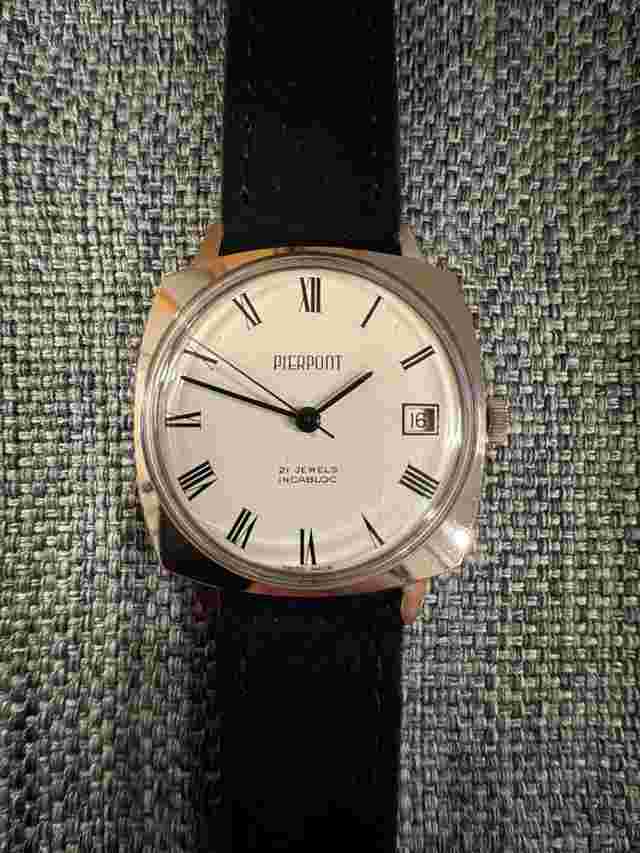 Pierpont Dresswatch > very rare - vintage - cushion case - swiss made <