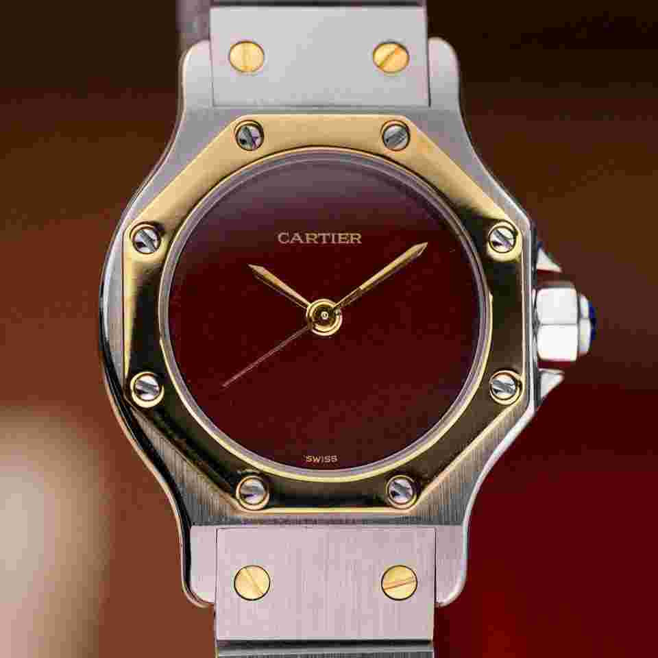 Cartier
Santos Octagon - Burgundy Dial - Ladies 24mm