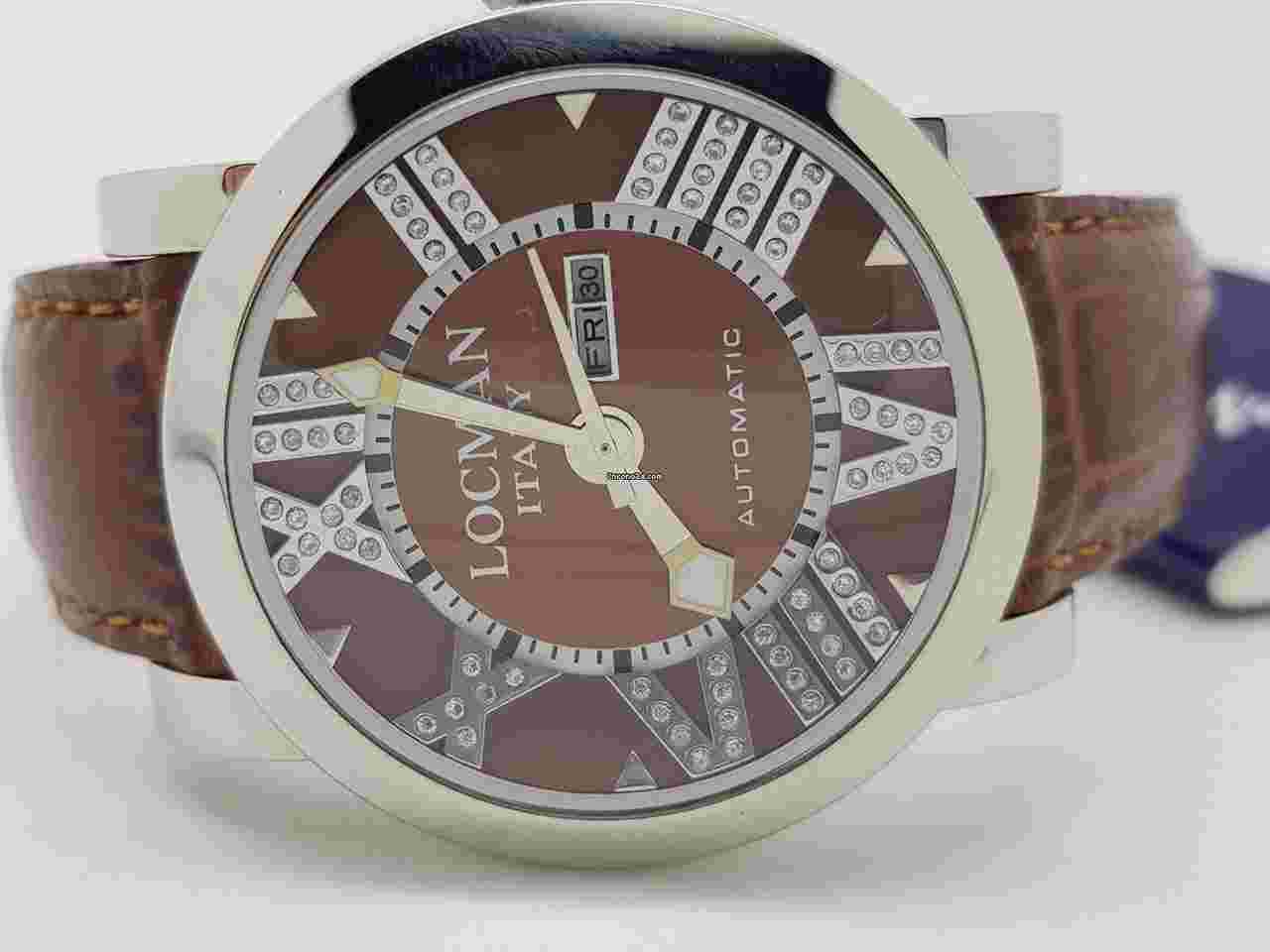 Locman Toscano Italy Toscano Diamond Ladies Brown Strap Wrist Watch