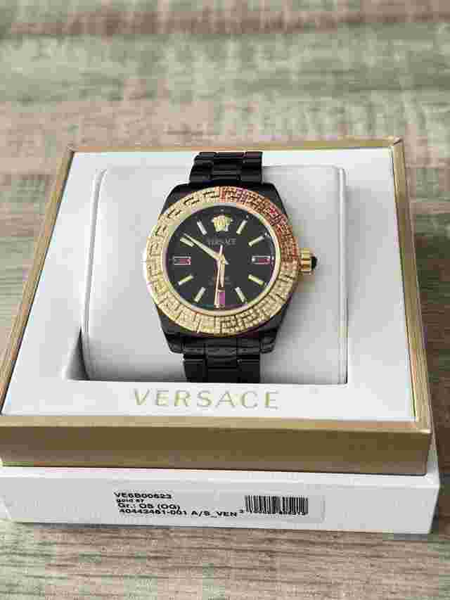 Versace DV one Unworn Full Set Ceramic Diamond & Ruby Bezel