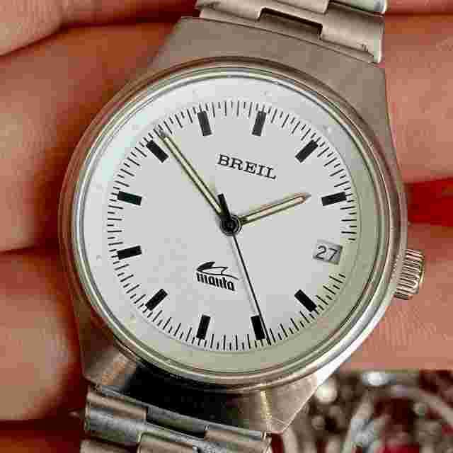 Breil Manta Lady Quartz 10ATM - St.Steel Vintage 95 Used White dial with black indexes and graphics - Date hours