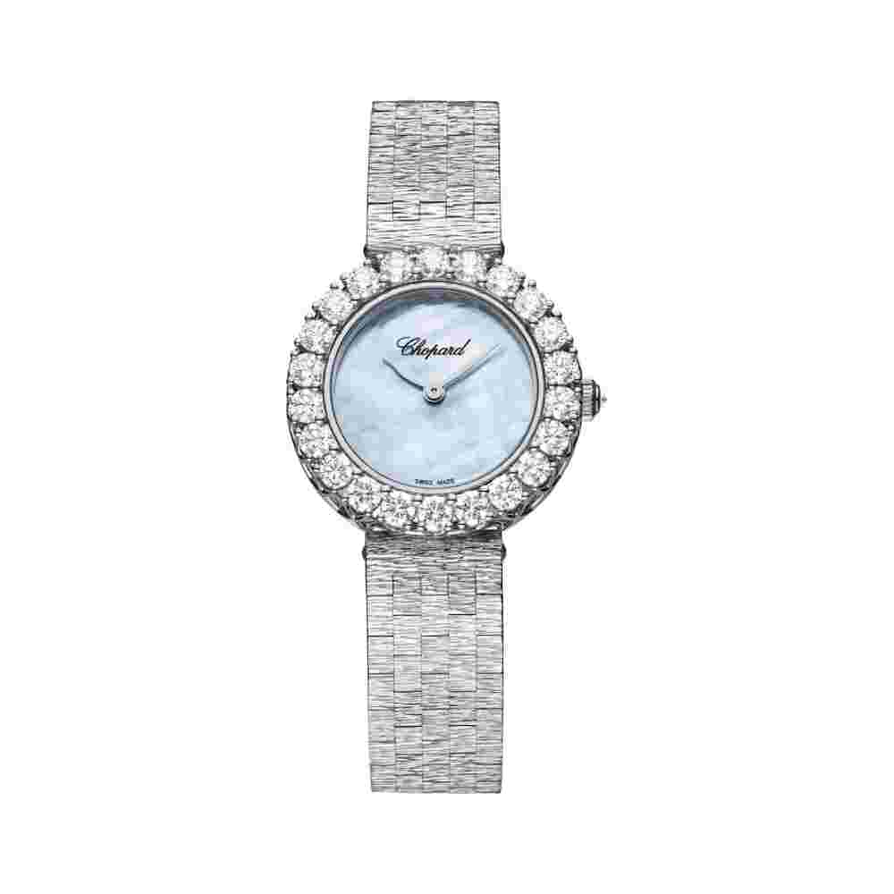 Chopard L’Heure Du Diamant Round 10A178-1314 White Gold Blue Dial 26mm Ladies Watch