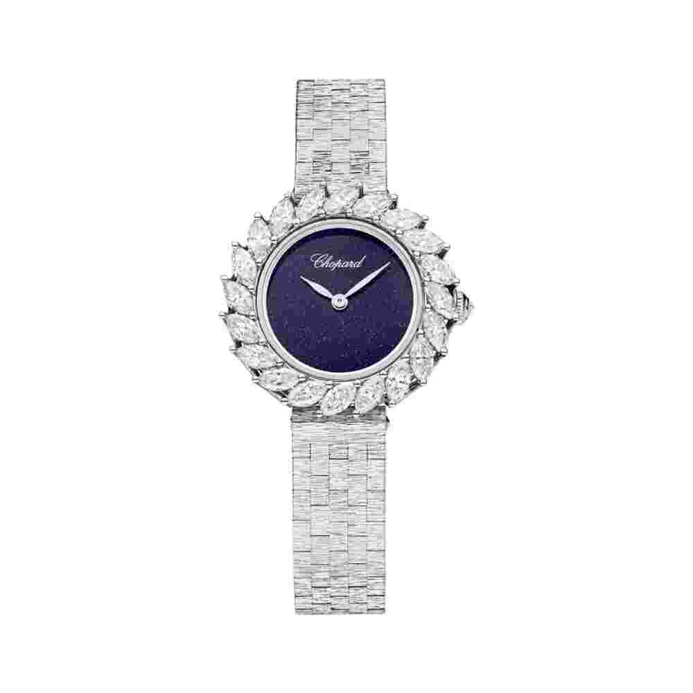 Chopard L’Heure du Diamant 10A175-1303 White Gold Diamond-set Bezel 28mm Blue Aventurina Dial Ladies Watch